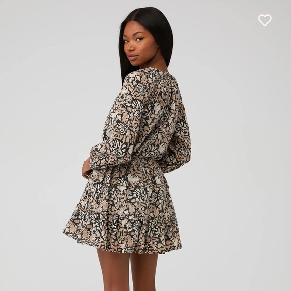 Cleobella Mylah Mini Dress Size Medium Ruffle Floral Organic Cotton Button Down - Picture 3 of 16